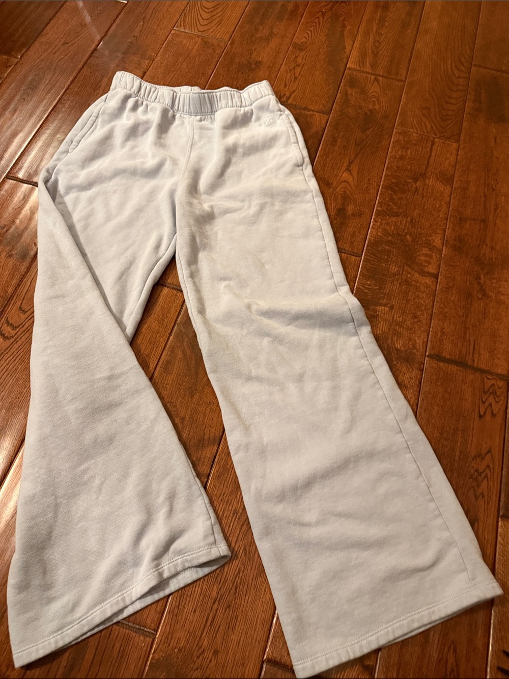 Hollister Women’s light blue Fleece Flare Pants - Soft Everyday Bottoms